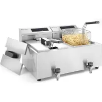 Hendi Friteuse Mastercook digital mit Ablasshahn 2 x 8 l
