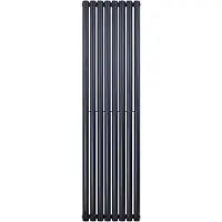 Belrad Paneel Heizkörper Vertikal Doppellagig Schwarz Matt 1800x590 (HxB) 2050W