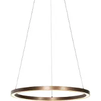 QAZQA Professional - Design Bronze Hängelampe I Pendellampe I Pendelleuchte 60 cm inkl. LED 3-stufig dimmbar - Girello Dimmer I Dimmbar I Wohnzimmer I Schlafzimmer - Stahl Rund - I (nicht austauschbar