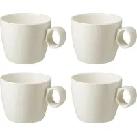 Maastricht porselein Maastricht Porzellan Cappuccino-Becher Lux 23 cl Offwhite Porzellan 4 Stück