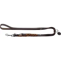 Hunter - Training leash Solid Education Cord 20/200, dark brown/orange - (69325)
