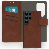 IMoshion Samsung Galaxy S24 Ultra Hülle - Kunstleder - - 2 in 1 Case/Klapphülle - Braun