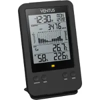 Ventus Funk-Regenmesser W140 mit Basisstation, Niederschlag, Temperatur, Luftfeuchte, 868 MHz