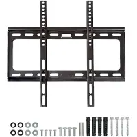 Intirilife TV Wandhalterung aus Edelstahl - 46 x 42.7 x 2.3 cm Größe - VESA 200 x 200 mm bis 400 x 400 mm - Max. Belastbarkeit 50 Kg - Fernsehhalterung passend für meisten 26 - 65 Zoll Fernseher