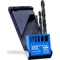 PFERD 6-piece metal drill set for steel DIN338 HSSG N 1-10