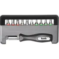 Kwb Bit-Set 151010 12-teilig mit magnetischem Bithalter und 1/4"-Universalschraubendreher