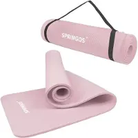 Springos Yogamatte - - 183 x 61 cm - Dick 15 mm - Leicht - Widerstandsfähig