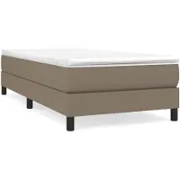 vidaXL Boxspringbett mit Matratze Taupe 80x200 cm Stoff