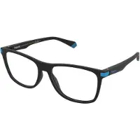 Polaroid PLD D514 Herren-Brille inkl. Gläser Vollrand Quadratisch Kunststoff-Gestell 55/16/140, blau
