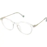 Polaroid PLD D510/G Unisex-Brille inkl. Gläser Vollrand Panto Kunststoff-Gestell 49/18/145, transparent