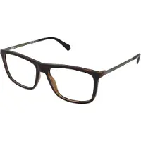 Polaroid PLD D497 Herren-Brille inkl. Gläser Vollrand Quadratisch Kunststoff-Gestell 55/16/145, braun