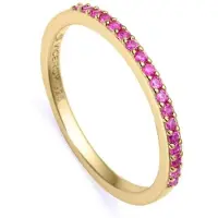 Viceroy Elegant gold-plated ring with pink zirconia Trend 9118A012 - Circuit: 50 mm