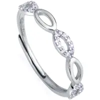 Viceroy Elegant silver ring with zirconia Clasica 13160A013 - Circuit: 55 mm