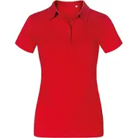 Promodoro Jersey Poloshirt Damen, Rot, L