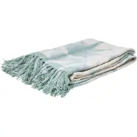 Rice - Cotton Quilt Tie & Dye Throw 150x125 cm Green