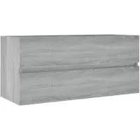 vidaXL Waschbeckenunterschrank Grau Sonoma 100x38,5x45cm Holzwerkstoff