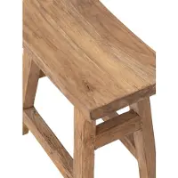 MUST Living Hocker Shanghai aus Teakholz, massives Design, rechteckig, natur, für dein Zuhause