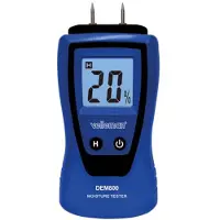 Velleman Feuchtigkeitsmesser für Bauholz, Papier, Beton, Putz, mit LCD-Anzeige und