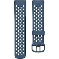 Fitbit Charge 5 Silikonarmband mit Löchern Blau L Uhrenarmband