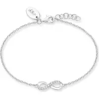 s.Oliver Armband für Damen, Sterling Silber 925, Zirkonia (synth.) Infinity s.Oliver Silber