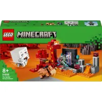 LEGO Minecraft Hinterhalt am Netherportal, Gaming-Spielzeug im Nether für Kinder mit Kampfszenen und legendären Figuren inkl. Ghast, Geschenk für Gamer-Jungs und Mädchen ab 8 Jahren 21255