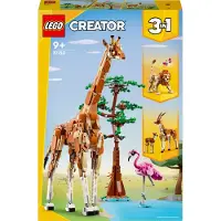 LEGO Creator 3in1 Tiersafari, Kreativ-Set mit Tierfiguren, Spielzeug-Giraffe, Gazellen und Löwe, Spielzeug-Tiere für Mädchen und Jungen, Natur-Geschenk für Kinder ab 9 Jahren 31150