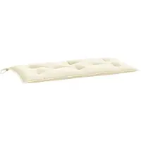 vidaXL Gartenbank-Auflage Cremeweiß 110x50x7 cm Oxford-Gewebe