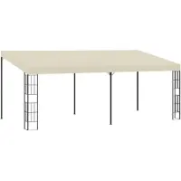 vidaXL Wand-Pavillon 3x6 m Creme Stoff