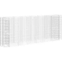 vidaXL Gabionen-Hochbeet Verzinktes Eisen 260x50x100 cm