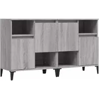 vidaXL Sideboards 2 Stk. Grau Sonoma 60x35x70 cm Holzwerkstoff