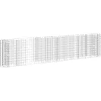 vidaXL Gabionen-Hochbeet Verzinktes Eisen 470x50x100 cm