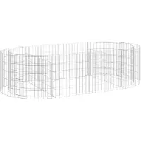 vidaXL Gabionen-Hochbeet Verzinktes Eisen 200x100x50 cm