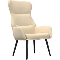 vidaXL Relaxsessel Creme Stoff
