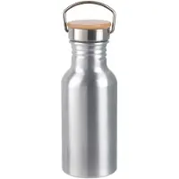 Merkloos Trinkflasche, 0,55 Liter, Aluminium / Edelstahl, silber