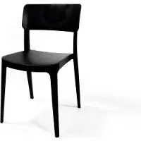 Essentials Wing Chair Schwarz, Stapelstuhl Kunststoff, 50916