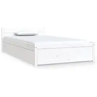 vidaXL Bett mit Schubladen Weiß 90x190 cm