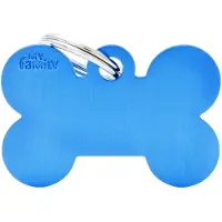 My Family Bone Aluminium ID-Hundetag blau, 3.8x2.5cm (1 Stk)