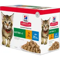 Hills Science Plan Kitten Favourite Selection Kombi Huhn Seefisch Katzen-Nassfutter 85g