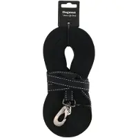 Dogman Iris Gewebte Schleppleine mit Karabinerhaken Schwarz 20mm 15m