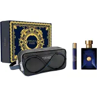 Versace Pour Homme Dylan Blue Eau de Toilette Set: 100 ml + 10 ml + Kulturtasche