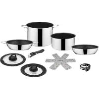 Brunner Academy High NG, Topf-Set, Edelstahl, 5,2 l, Edelstahl, Schwarz, 4,75 kg