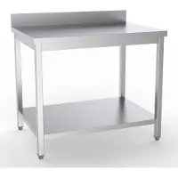 CombiSteel Arbeitstisch mit Grundboden Aufkantung aus Edelstahl 2000x700x850mm
