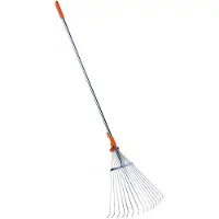 Stocker Telescopic Handle 1.28-1.6 M Rake Silber