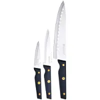 Bergner 3er-Set Edelstahl-Messer pro reeco bg41026dbl
