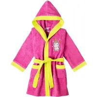 Interbaby BADEMANTEL - 100% FROTEE - GRÖßE - 2-4 - FUCHSIA