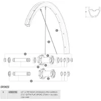 Mavic Crossmax Pro Carbon 27.5 Front/rear Speichen 14 Einheiten