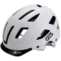 Ges City Mate Helm in Weiß, Größe L, 305 g, mit 15 Lüftungsschlitzen und Kinnschutz
