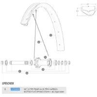 Mavic Xa 35 Pro Carbon Butted Flat 27.5 Speichen 12 Einheiten