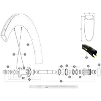 Mavic Comete Pro Carbon Sl Ust Hintere Linke Speichen 12 Einheiten