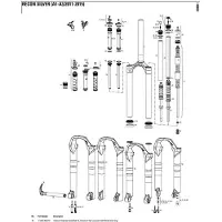 RockShox Aluminium Rückpralldämpferknopf-kit Lang
